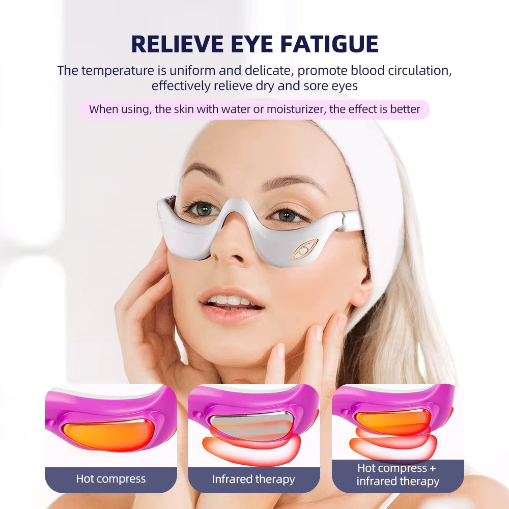 EMS Micro-Current Heated Under-Eye Massager Glasses