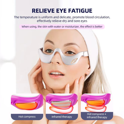 EMS Micro-Current Heated Under-Eye Massager Glasses