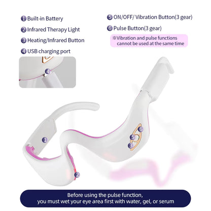 EMS Micro-Current Heated Under-Eye Massager Glasses