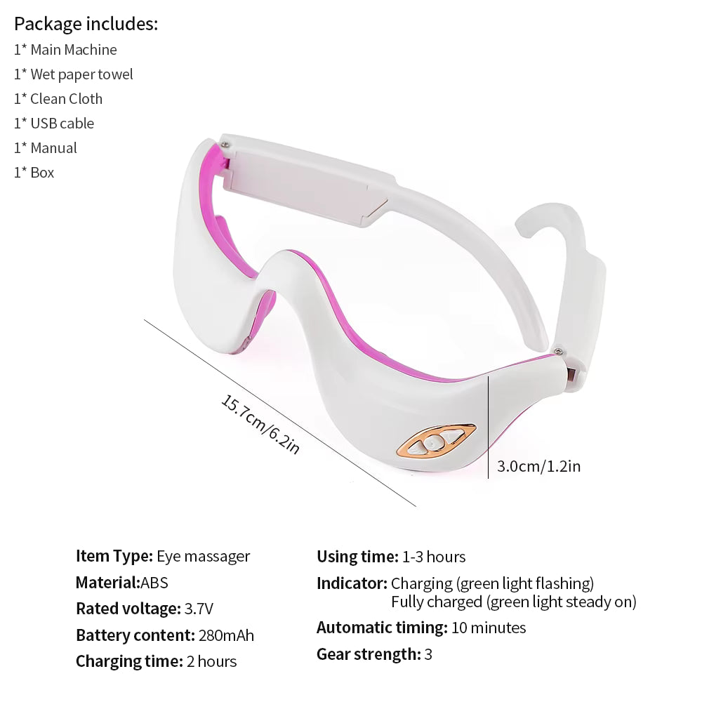 EMS Micro-Current Heated Under-Eye Massager Glasses